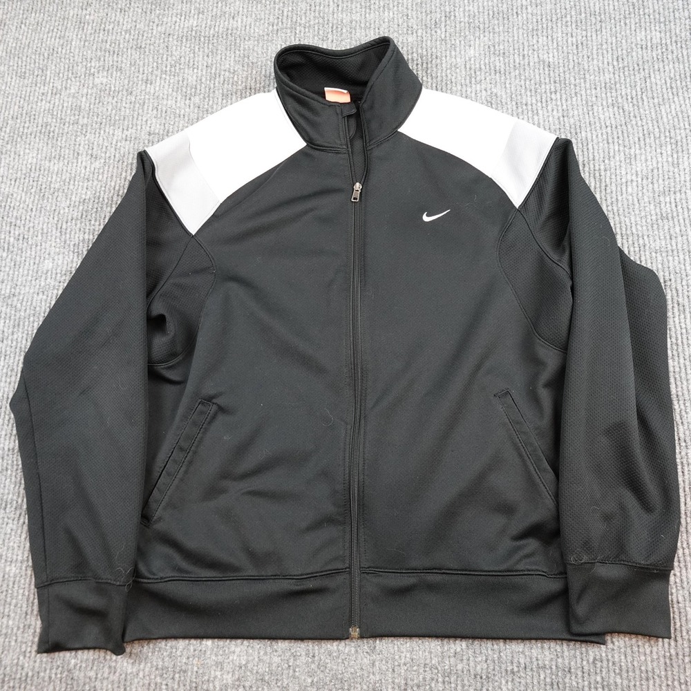 Nike The Athletic Dept Track Jacket Mens XL Black White Full Zip Lightweight